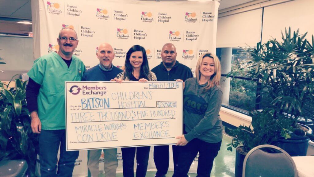 MECU donates $3,500 to Children's Hospital.