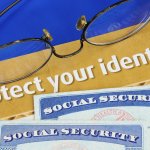 Glasses and social security card protect your identity