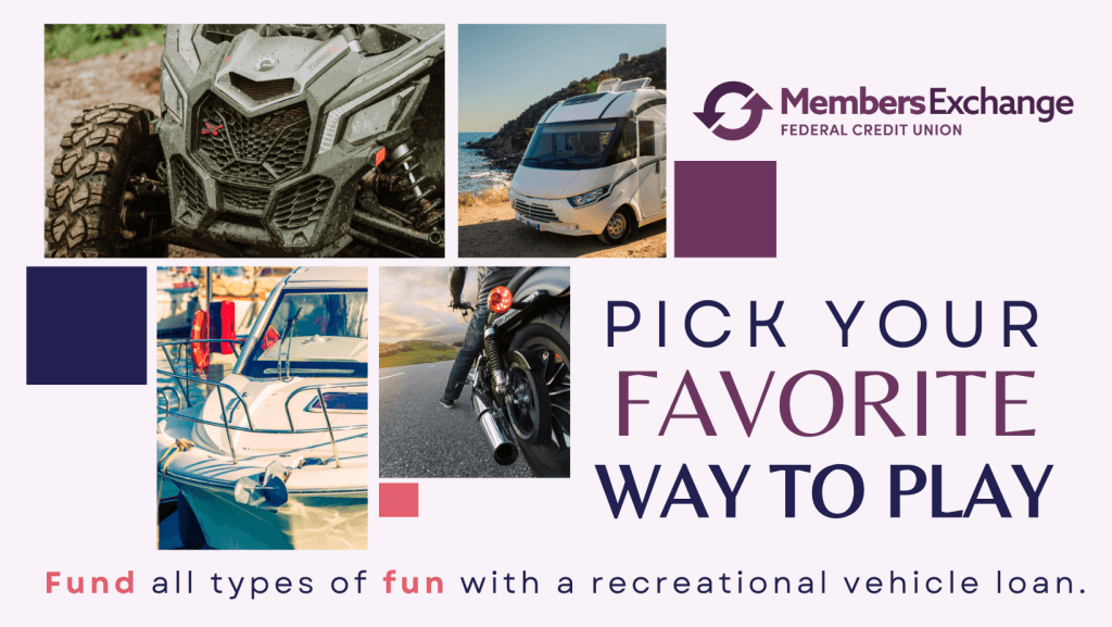 ATV, motorcycle, boat, and RV