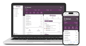 MEFCU online banking dashboard displayed on laptop and smartphone for easy digital account access